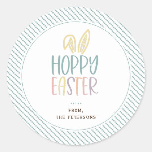Hoppy Oaster Bunny Oars Runder Aufkleber