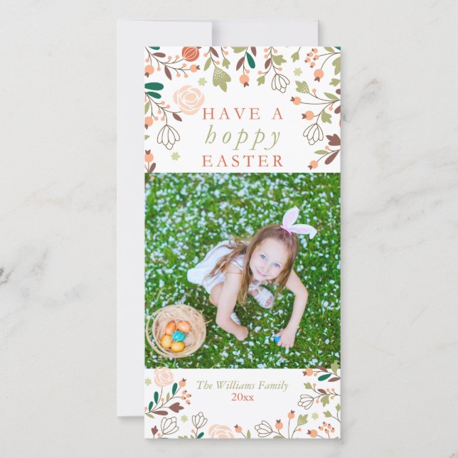 Hoppy Oaster Foto Cards Feiertagskarte (Vorderseite)