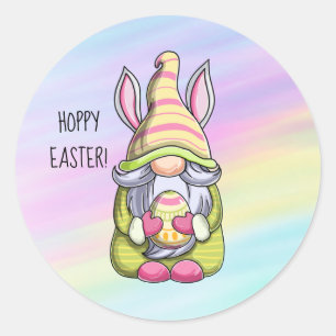 Hoppy Oaster Gnome Runder Aufkleber