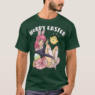 Hoppy Oaster Niedlich Bunny Anime Kawaii Ostern  T-Shirt