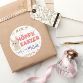 Hoppy Oaster niedlicher, sonniger personalisierter Runder Aufkleber