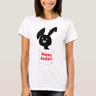 Hoppy Oaster Überraschungsspass Black Bunny Pocket T-Shirt