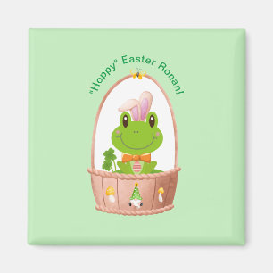 "Hoppy" Osterfrosch Bunny Ears Basket Gnome Magnet