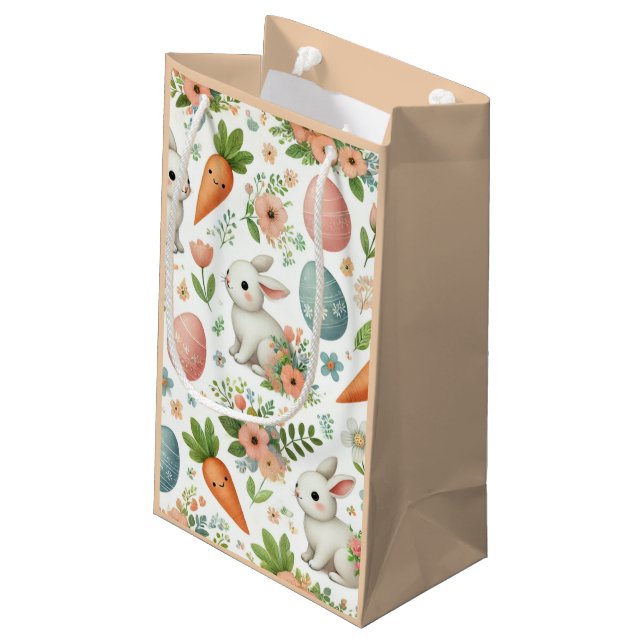 Hoppy Pâques - Sac cadeau lapin et carotte (Dos Angle)