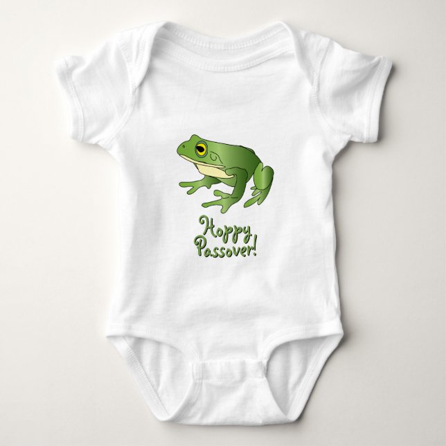 Hoppy Passover - Single Frog - Baby Bodysuit Baby Strampler (Vorderseite)