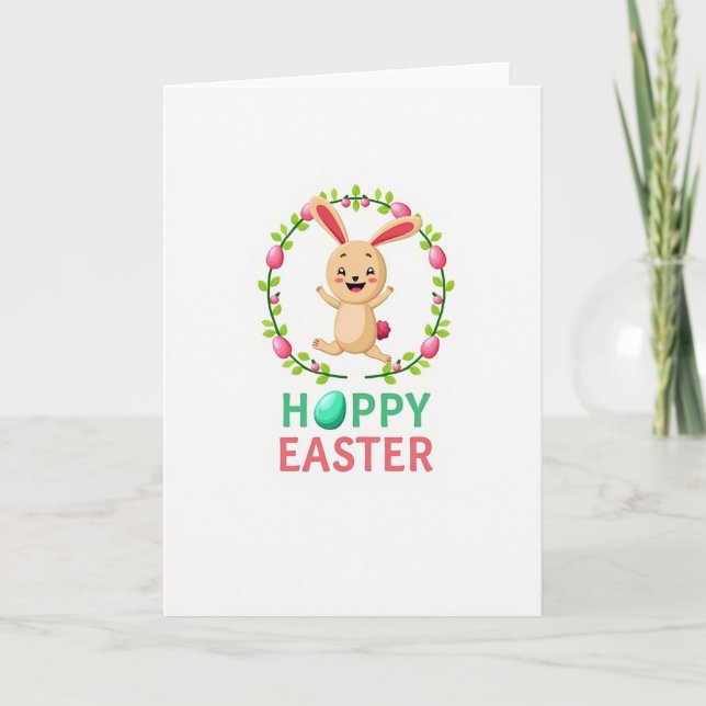 Hoppy Spring Animal Card Karte (Vorderseite)