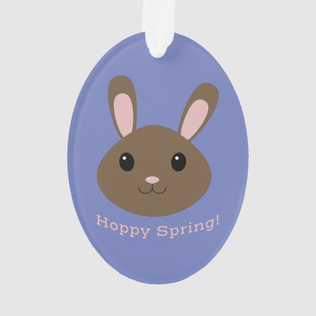 Hoppy Spring Bunny Ornament (Rückseite)