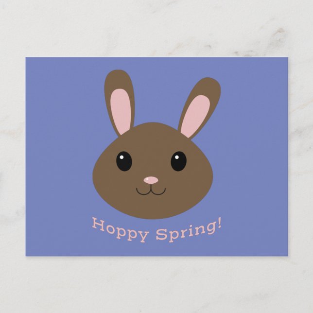 Hoppy Spring Bunny Postkarte (Vorderseite)
