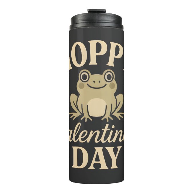 Hoppy Valentine's Day T-Shirt Thermosbecher (Vorderseite)