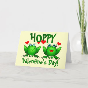Hoppy Valentines Happy Frogs Cartes vierges