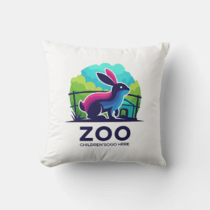 Hoppy Zoo Rabbit Logo Kissen