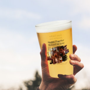 Hoppy zusammen für Liebe Bier Glass Cup gebraut Glas