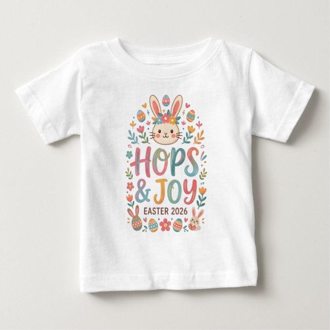 Hops & Joy Easter Shirt for Kids (Vorderseite)