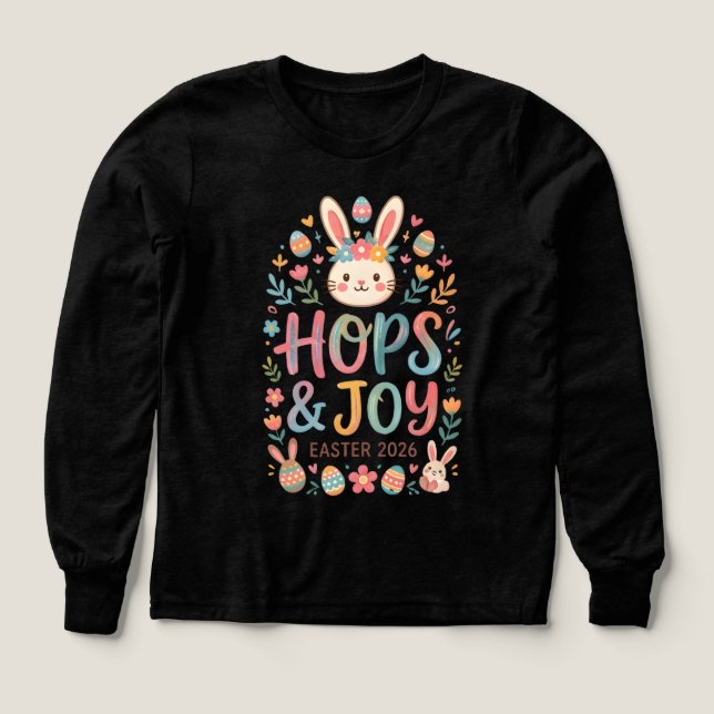 Hops & Joy Easter Shirt for Kids (Motif recto)