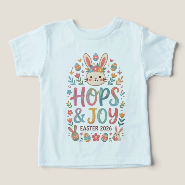 Hops & Joy Easter Shirt for Kids (Design Recto)