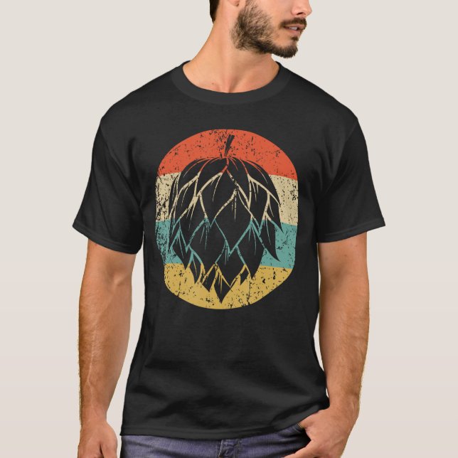 Hops Retro Style Craft Bier T-Shirt (Vorderseite)