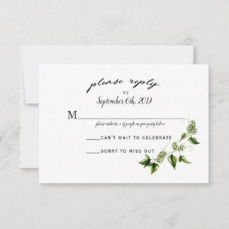 Hopvine Wedding Invitation RSVP Card Karte