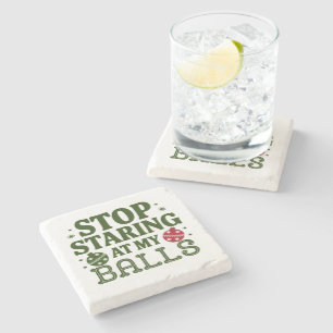 Hör auf, an meinen Ballen dreckiger Weihnachtsfeie Steinuntersetzer