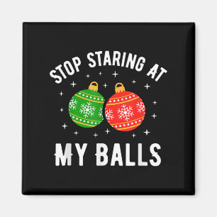 Hör auf, auf meinen lustigen schmutzigen Weihnacht Magnet