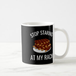 Hör auf, auf meinen Rost zu starren Lustiger Rippe Kaffeetasse