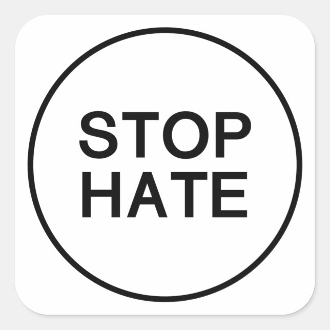 Hör auf, den Sticker zu hassen. (Vorderseite)