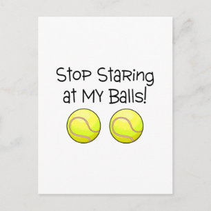 Hör auf, in meinen Ballen zu stehen (Tennisbälle) Postkarte