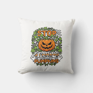 Hör auf Kürbisse Halloween Geister Fledermäuse anz Kissen
