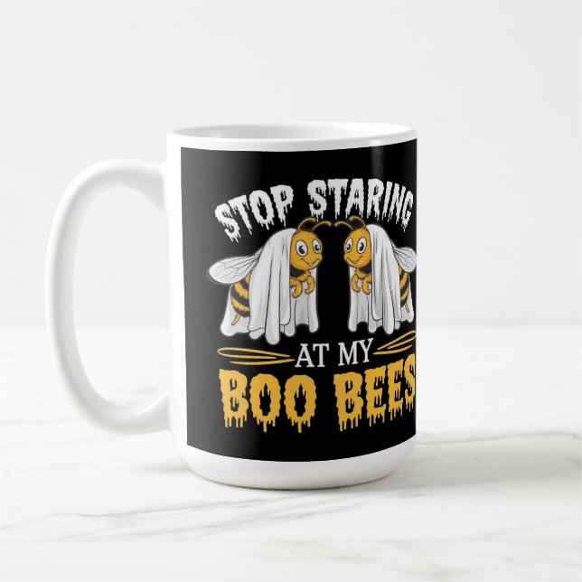 Hör auf, meine Boobienen niedlich zu sehen Kaffeetasse (Links)