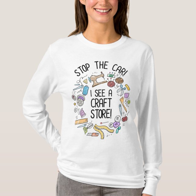 Hör auf mit dem Auto! Ich sehe einen Handwerksgesc T-Shirt (Vorderseite)