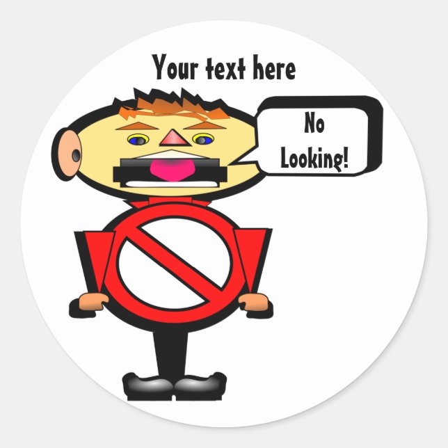 Hör auf! Warnzeichen Runder Aufkleber (Vorderseite)