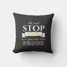 Hör nicht auf, bis du stolz bist Motivationszitat 