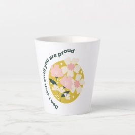 Hör nicht auf, bis du stolz bist Motivationszitat Milchtasse