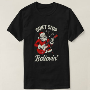 Hör nicht auf, fröhliche Weihnachtsgeschirr zu gla T-Shirt