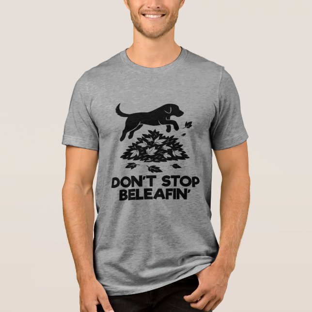Hör nicht auf zu blödeln Tri-Blend shirt (Vorderseite)