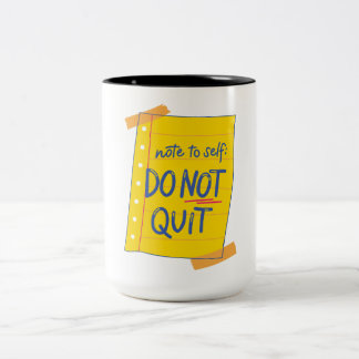 Hör nicht auf. zweifarbige tasse