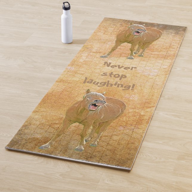 Hör niemals auf zu lachen! Sonnenpferd Yogamatte (Beispiel)