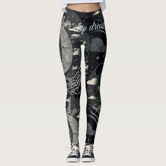 Hör niemals auf zu träumen, Lunas y estrellas Leggings (Vorderseite)
