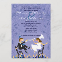 Hora Chair Dance Jüdische Hochzeitseinladung