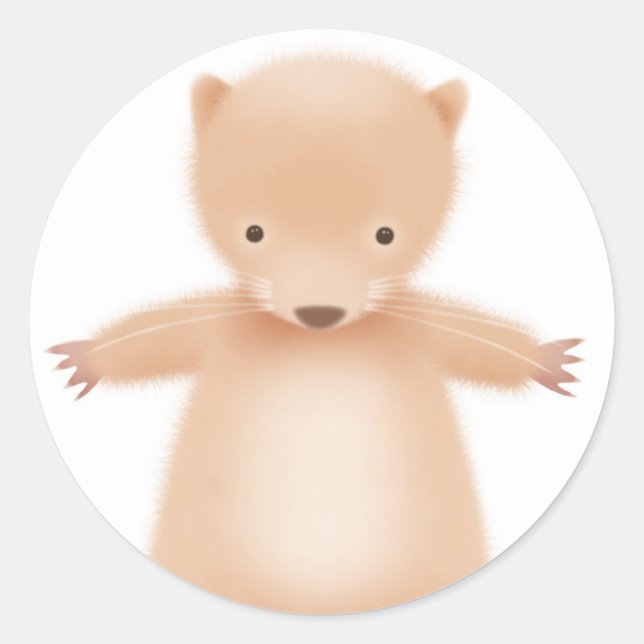 Horace the Hamster - weiß Runder Aufkleber (Vorderseite)