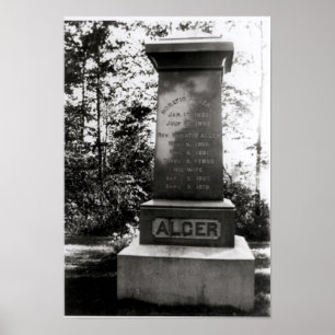 Horatio Alger Grab in Natick, Massachusetts Poster