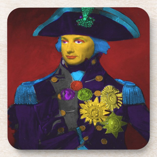 Horatio Nelson Pop Art Untersetzer (Vorderseite)