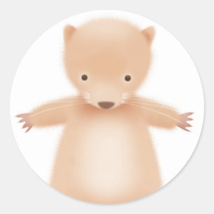 Horaz der Hamster - Weiß Runder Aufkleber