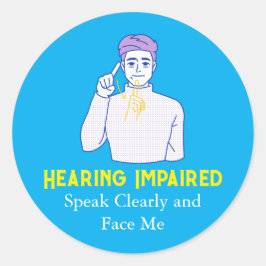 Hörbehinderte Runder Aufkleber
