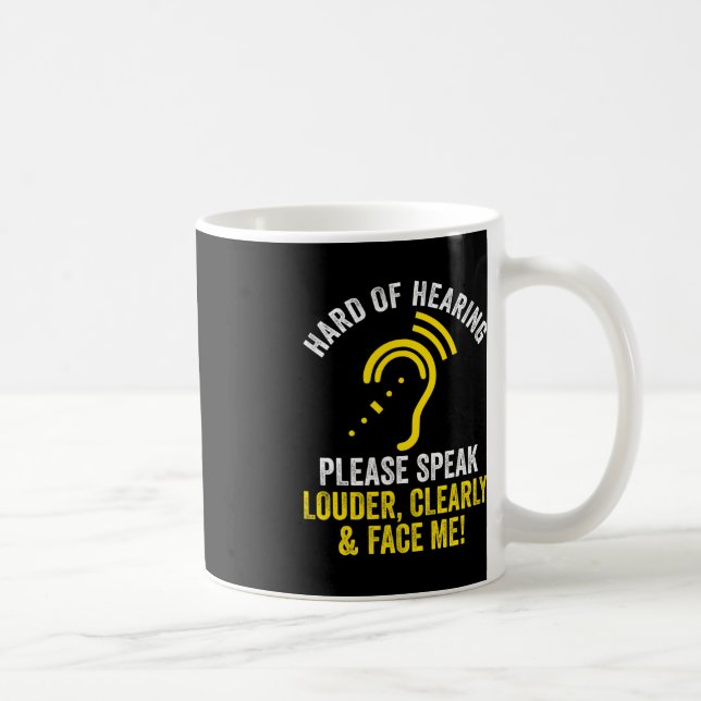Hörbehinderung ASL Hörbehinderte Todeskriege Kaffeetasse (Rechts)