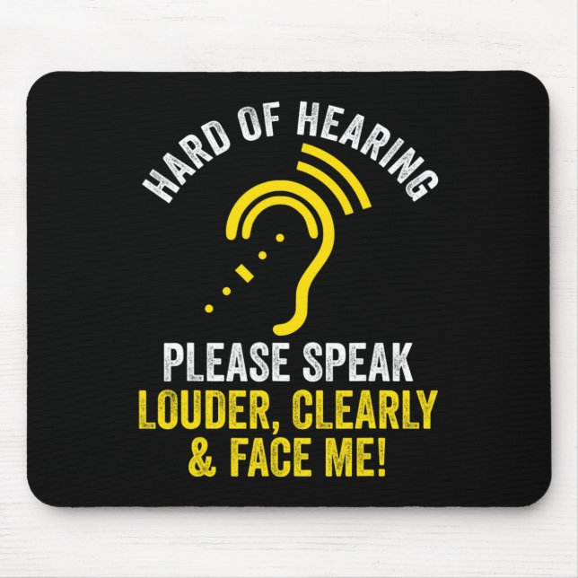 Hörbehinderung ASL Hörbehinderte Todeskriege Mousepad (Vorne)