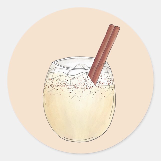 Horchata Orxata Mexican Spanish Getränk Drink Runder Aufkleber (Vorderseite)