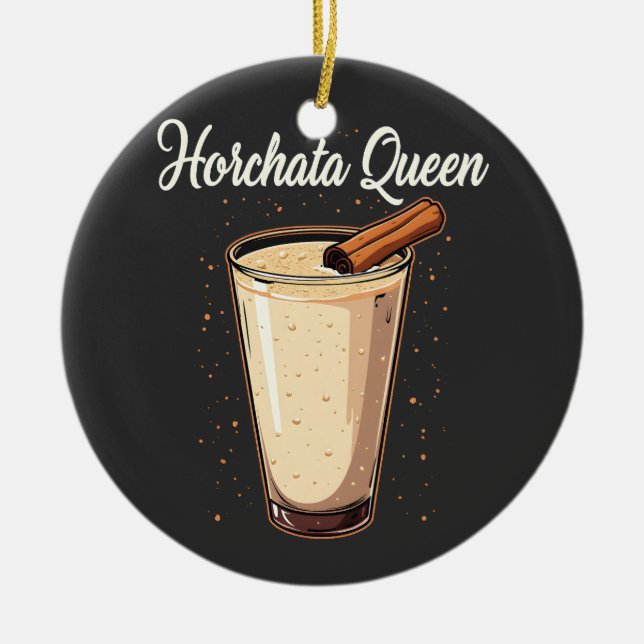Horchata Queen Mexican Spanish Drink Keramik Ornament (Vorne)