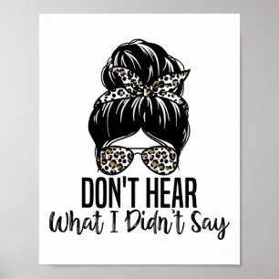 Höre nicht, was ich nicht sagte, Psychische Gesund Poster