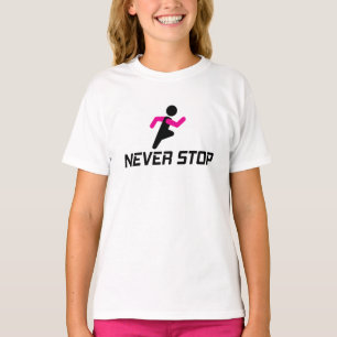 Höre nie auf motivierendes Design für den hart arb T-Shirt