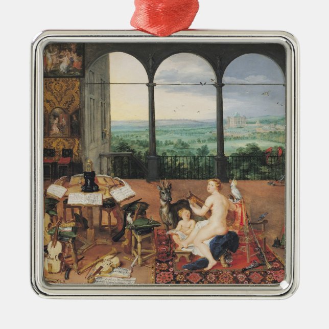 Hören, 1617 silbernes ornament (Vorne)